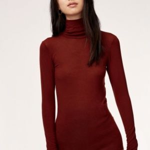 Aritzia Wilfred HUET Black Turtleneck Top Size M